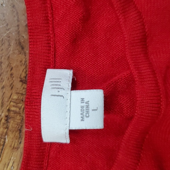 J. Jill Cozy Grace Tunic Mini Dress Women's Red Long Sleeve - Picture 4 of 7